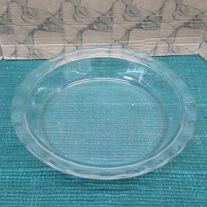 Pyrex C209 9.5” Clear Pie Plate Baking Dish, Fluted Scalloped Edge, 2” Deep, USA